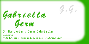 gabriella germ business card